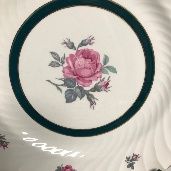 Vintage Burleigh Ware Burgess & Leigh China Burslem England Morning Rose Plate - Picture 2 of 6